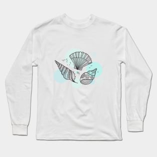 Shells in ethnic Boho style Long Sleeve T-Shirt